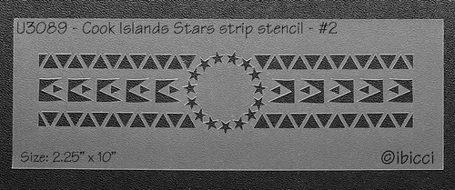 ibicci Cook Islands Stars Strip Stencil #2